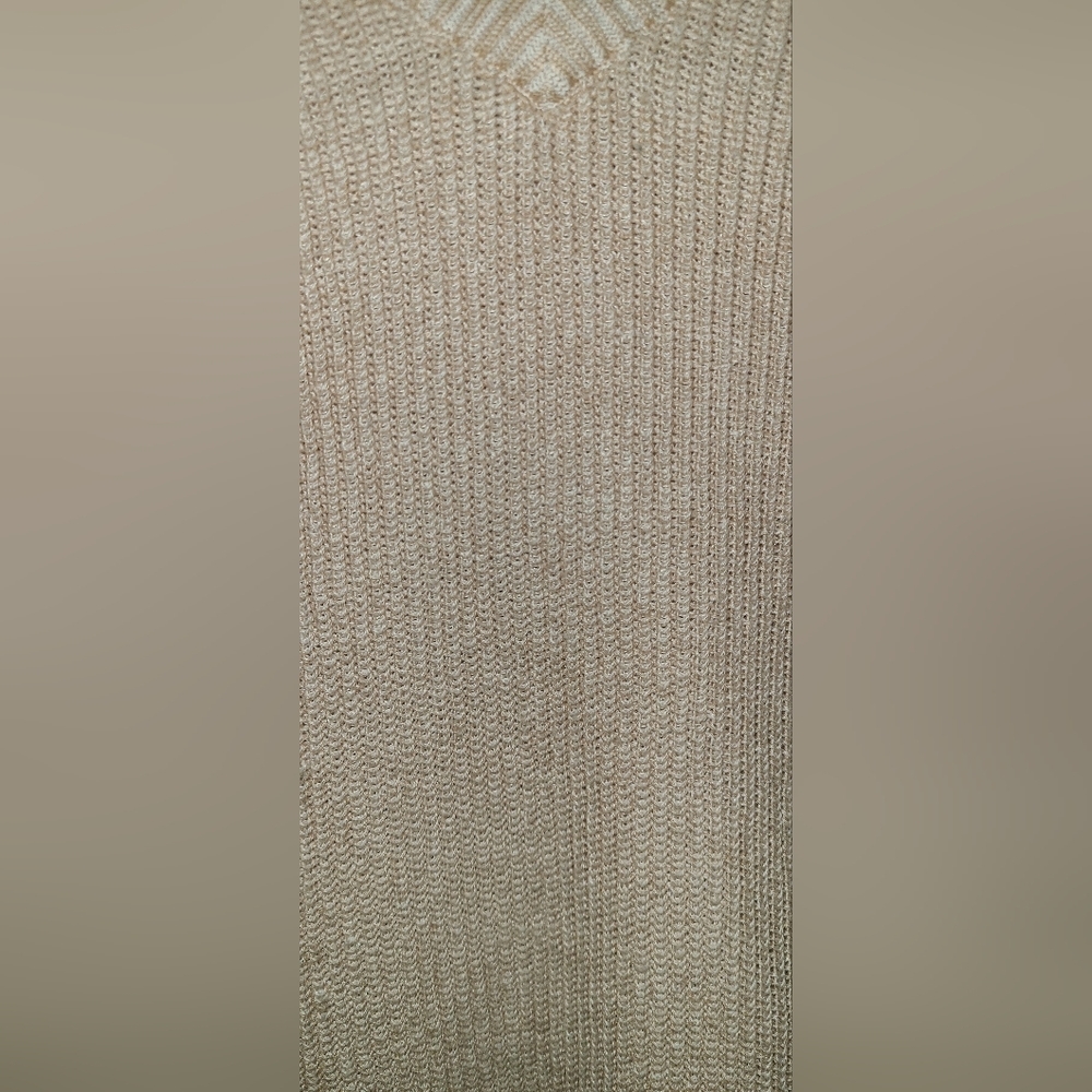 346 Brooks Brothers cream linen cotton blend‎ V neck sweater light-weight Small - Picture 4 of 10